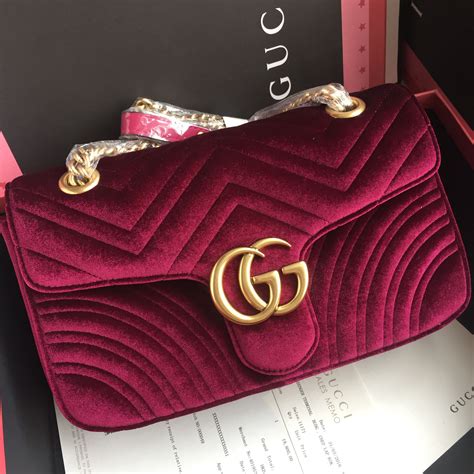 gucci marmont velvet bag red|Gucci denim marmont bag.